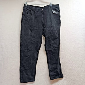 Wrangler Jeans Mens 46x30 Black Authentic‎ Jeans Relaxed Fit